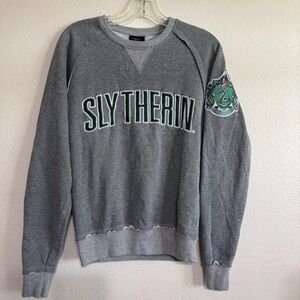 Universal Harry Potter Slytherin Sweatshirt Womens XS Gray Crew‎ Raglan Sleeve